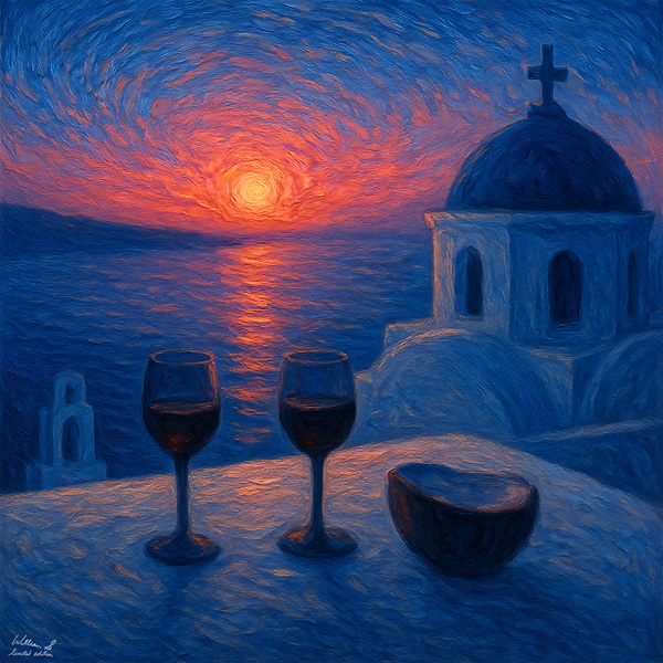And We Stayed in Santorini